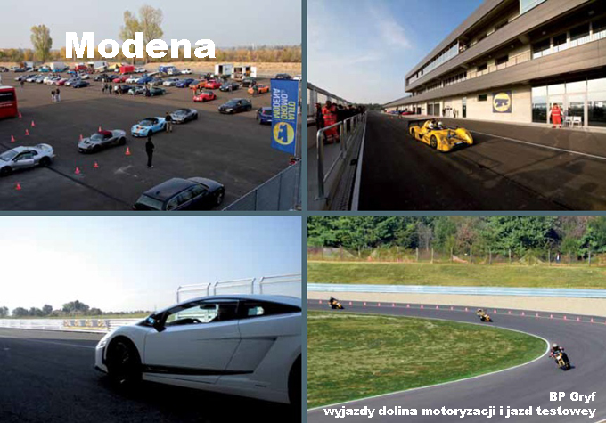Modena Autodromo, jazdy testowe | BP Gryf Modena Autodromo, Tor wyścigów,wyjazdy